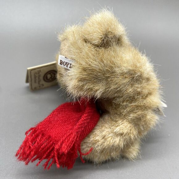 Boyds Jointed Plush Bear Head Bean Heirloom Series Lil' Muffelbeary Scarf Muffs - Picture 5 of 9